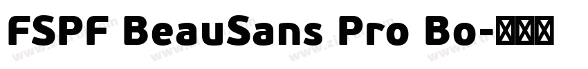 FSPF BeauSans Pro Bo字体转换